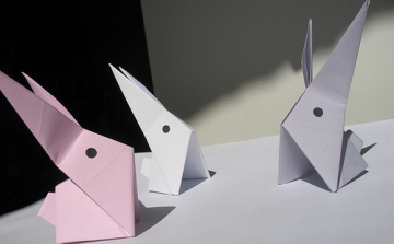 Egyszerű origami nyuszik