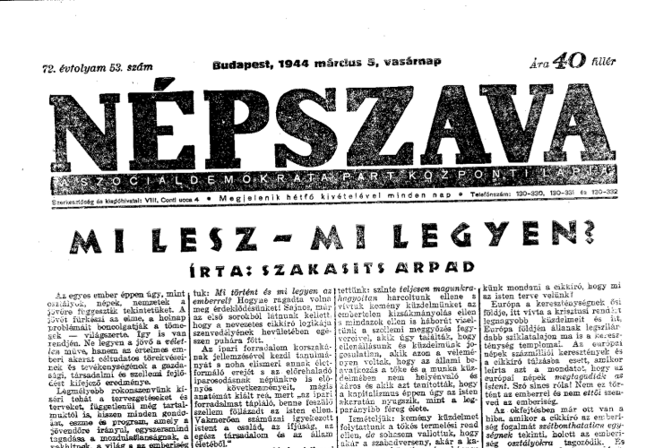 Fennállásának 140. évfordulóját ünnepli a Népszava